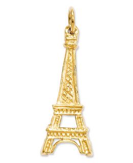 14k Gold Charm, Solid Eiffel Tower Charm   Jewelry & Watches
