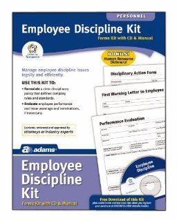 Adams Employee Discipline Kit, 8.88 x 11.69 Inch, White (PK107) : Personnel Forms : Office Products