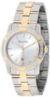 Bulova Men's 98E104 Diamond Accented Stainless Steel Bracelet Watch: Bulova: Watches