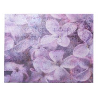 Postmarked Textured Lilacs Scrapbook Paper Notepad