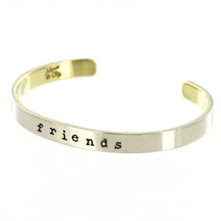Friends Forever Mixed Metal Cuff Bracelet: Jewelry
