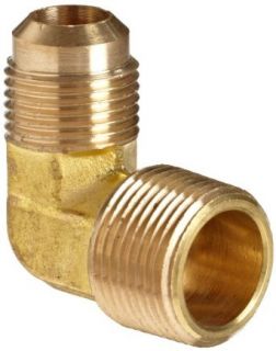 Anderson Metals Brass Tube Fitting, 90 Degree Elbow, Flare x NPT Male
