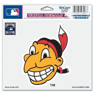 Cleveland Indians Official MLB 4.5"x6" Car Window Cling Decal : Sports Fan Decals : Sports & Outdoors