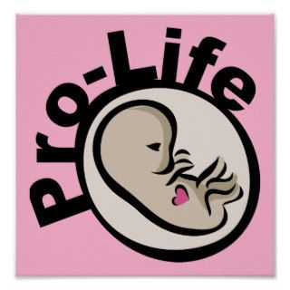 Pro Life Fetus Design Poster