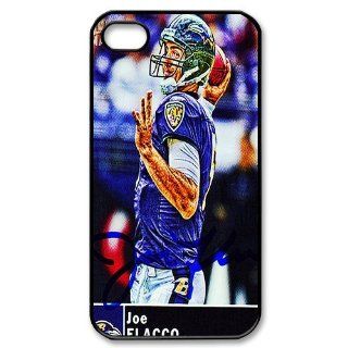 PDIYcover Custom DIY Design 7 Sports NFL Baltimore Ravens Joe Flacco Black Print Hard Shell Cover for Apple iPhone 4/4S: Cell Phones & Accessories