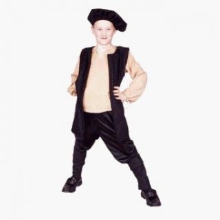 RG Costumes 90313 L BK Black Renaissance Boy Costume   Size Child Large: Clothing