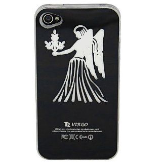 Virgo Sense Flash Light Up LED LCD Color Changing Case Cover For iPhone 4 4S 4G Hard Plastic Shell Skin Back: Cell Phones & Accessories