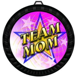 2 1/2" FCL Color Team Mom Medals with Red White Blue Ribbons. (Flat $5.49 Shipping for Any Qty): Sports & Outdoors