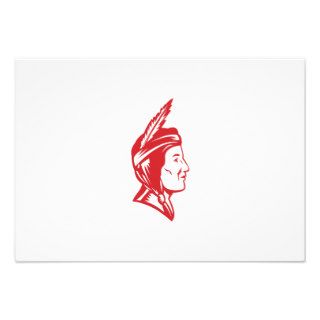 Native American Indian Squaw Woman Personalised Invitation