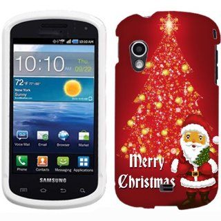 Samsung Stratosphere Merry Christmas Christmas Tree on Red Phone Case Cover: Cell Phones & Accessories