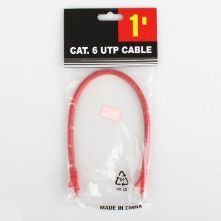 Link Depot 1 Feet Ethernet Enhanced CAT6 Networking Cable, Red (C6M 1 RDB): Computers & Accessories
