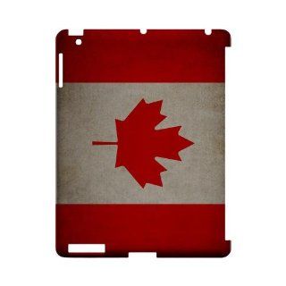 [Geeks Designer Line] Grunge Canada Apple iPad 2nd Gen Plastic Case Cover [Anti Slip] Supports Premium High Definition Anti Scratch Screen Protector; Durable Fashion Snap on Hard Case; Coolest Ultra Slim Case Cover for iPad 2nd Gen Supports Apple 2nd Gen D