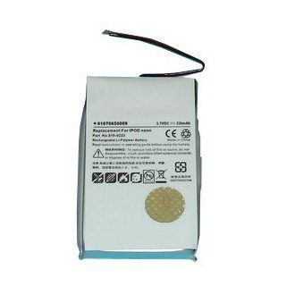 Dantona Media Player Battery. REPLACEMENT IPOD BATTERY REPLACEMENT 616 0223 BATTERY PH PWR. 330 mAh   Proprietary   Lithium Polymer (Li Polymer)   3.7 V DC: Cell Phones & Accessories