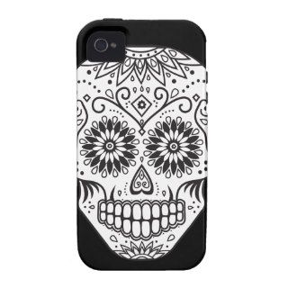 Black and White Sugar Skull iPhone 4 Covers