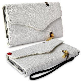 Generic Fashionable Purse Leather Wallet Card Holder Case Cover for Samsung Galaxy Note 3 White: Cell Phones & Accessories