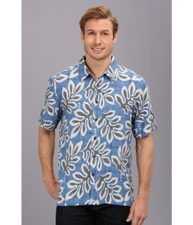 Quiksilver Waterman North Reef S/S Shirt Mens Short Sleeve Button Up (Blue)