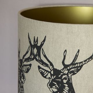 stag duo handmade lampshade by weft bespoke design