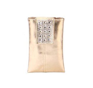 Fashion Gold Neck Cell Phone Holder with Crystal and Long Strap for iPhone and Smart Phone: Everything Else