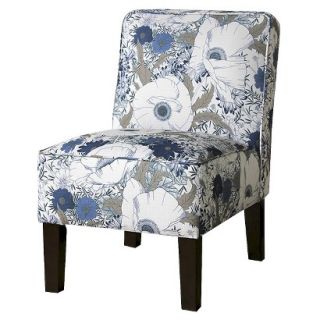 Skyline Accent Chair: Upholstered Chair: Burke Slipper Chair   Blue Sketch