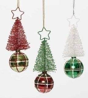 24 Holiday Pop Glittered Red, Green and White Tree Plaid Ball Christmas Ornament   Decorative Hanging Ornaments