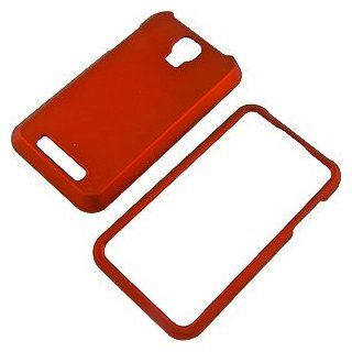 Red Rubberized Protector Case for ZTE Engage V8000: Cell Phones & Accessories