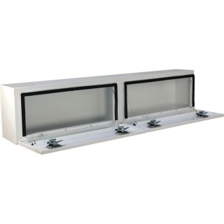 Locking Steel Top-Mount Truck Box — 90in. x 12in. x 16in., Dual Doors, Gloss White  Top Mount Boxes