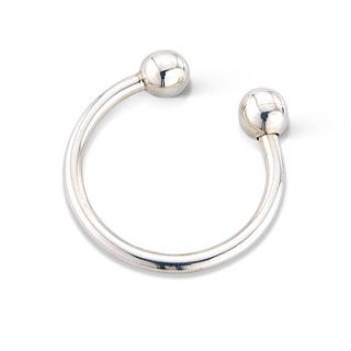 silver two ball keyring by argent of london