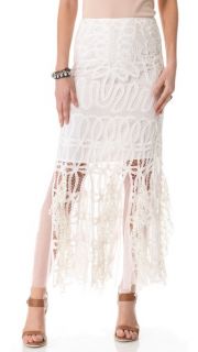 Free People Pieced Lace Maxi Skirt