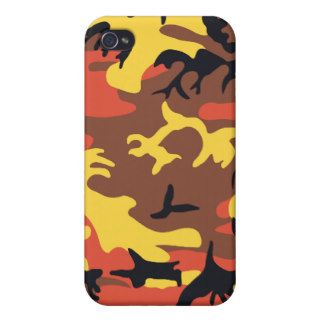 Orange Camouflage Case For iPhone 4