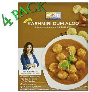 Ashoka Microwaveable Ready to Eat Meals   Kashmiri Dum Aloo Baby Potatoes Simmered in Spicy Tomato Gravy (Pack of 4) : Indian Food : Grocery & Gourmet Food