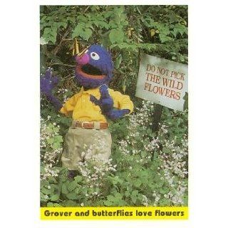 Grover and butterflies love flowers trading card (Sesame Street) 1992 Idolmaker #44: Entertainment Collectibles
