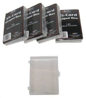 5 BCW Brand 35 Trading Card Capacity Hinged Box / Holder / Case   BCW HB35  Protect Your Valuable Sports and Gaming Cards  Sports Related Trading Card Storage Boxes  Sports & Outdoors