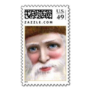 Vintage Santa Claus Christmas Postage Stamps Med