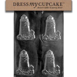 Dress My Cupcake Chocolate Candy Mold, Lighthouse, Nautical: Candy Making Molds: Kitchen & Dining
