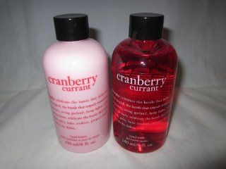 Philosophy Cranberry Currant Set of Hand Wash and Hand Lotion  Bath And Shower Gels  Beauty