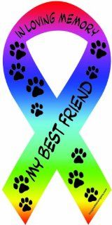 Imagine This 8 Inch by 4 Inch Car Magnet Social Issues Ribbon, In Loving Memory of My Best Friend : Pet Memorial Products : Pet Supplies