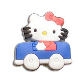 Hello Kitty in car   style your Crocs shoe Charm #1558, Clogs stickers  fun Clip: Brooches And Pins: Jewelry