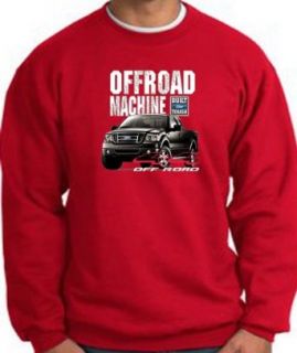 Ford Truck 4X4 OFFROAD MACHINE F 150 Classic Adult Sweatshirt   Red: Clothing