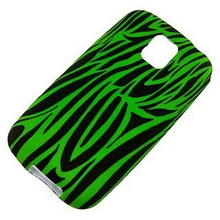 TPU Skin Cover for LG Optimus M MS690, Zebra Stripes (Green/Black): Cell Phones & Accessories