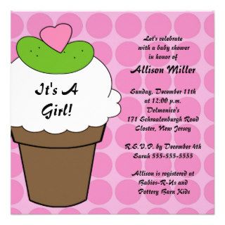 Pickles & Ice Cream Girls Baby Shower Invite