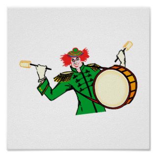 Evil Drummer Clown Print