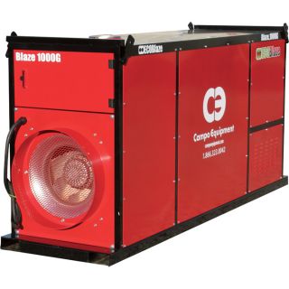 EcoBlaze Indirect Space Heater — Natural Gas and Propane, 1,000,000 BTU, 13,5000 CFM, Model# Blaze 1000G  Dual Fuel: Gas   Propane Heaters