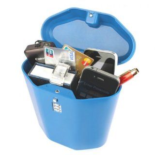 Vigilant Outdoor Vault Portable Vault Lockable Storage Travel Beach Safe Lock Box (Sky Blue   PPS123BL): Office Products
