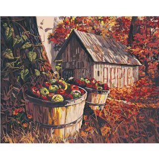 Plaid:Craft Paint By Number Kit 16"X20" Apple Harvest Barn