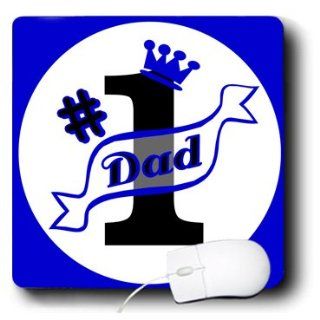 mp_10775_1 Janna Salak Fathers Day Gifts   Number One Dad Blue   Mouse Pads Computers & Accessories