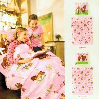 Bierbaum Wohnen 2217_01 Renforc Kinder Lizenzbettwsche 135 x 200 cm rosa: Küche & Haushalt