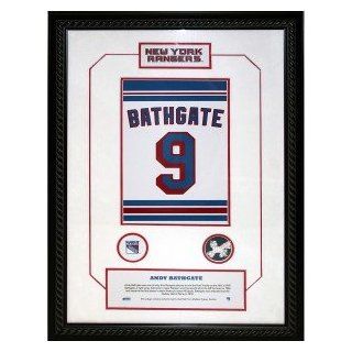 Andy Bathgate #9 Retired Number NY Rangers 14x20 Framed Collage w/ Nameplate : Sports & Outdoors