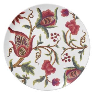 Jacobean Embroidery Dinner Plate