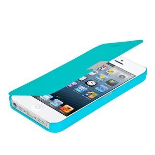 Praktische und schicke FLIP COVER Schutzhlle fr Apple iPhone 5 / 5S in Hellblau Silber von kwmobile: Elektronik