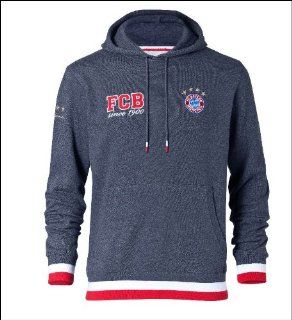 FC Bayern Hoodie Since 1900 grau melange, Gr. XXL: Sport & Freizeit